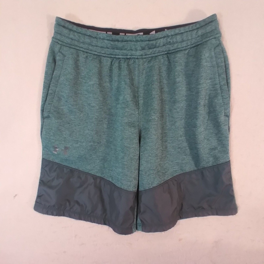 Under Armour shorts adult men's large‎ green fleece gym basketball